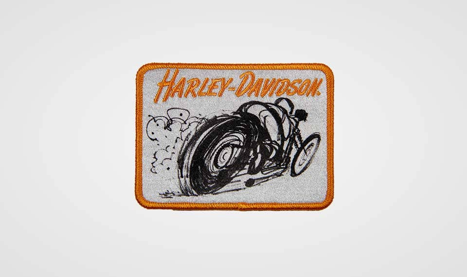 HARLEY-DAVIDSON 4IN. DOODLE RIDER PATCH