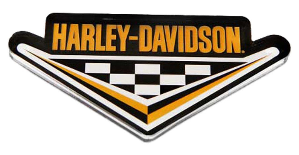 HARLEY-DAVIDSON NOSTALGIA CHECKER TRI ACRYLIC MAGNET