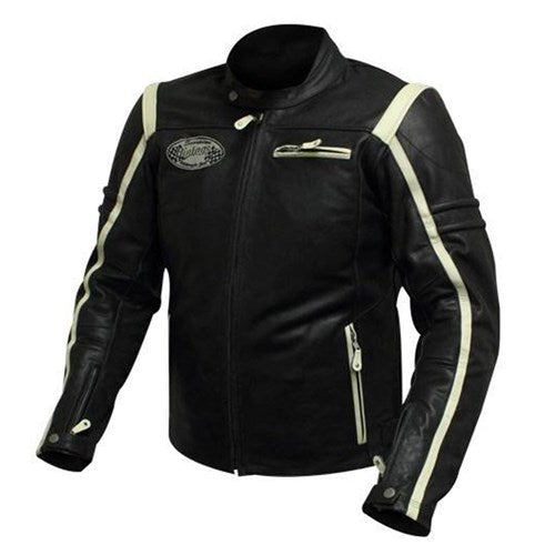 SCORPION RACER LEATHER JKT BLK/WHT (52) [ONC01] #