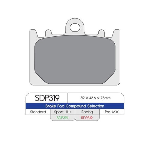 DP HH+ PERFORMANCE BRAKE PADS (FA180 / FDB741)