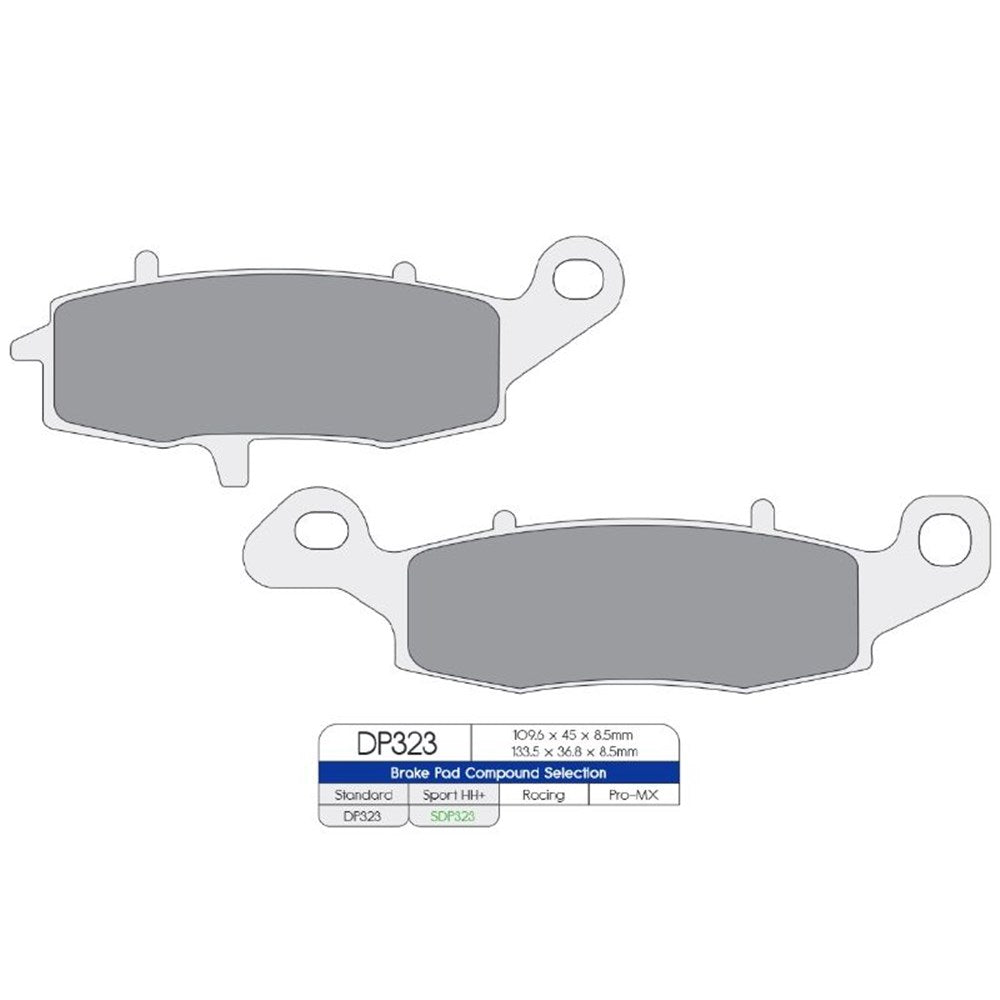 DP HH+ PERFORMANCE BRAKE PADS (FA231 259 / FDB2049)