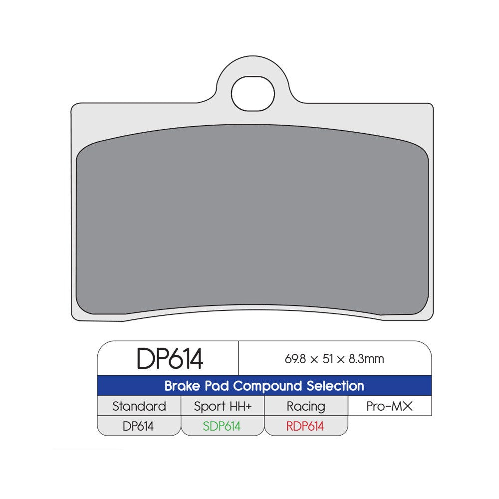 DP HH+ PERFORMANCE BRAKE PADS (FA95 / FRP408)