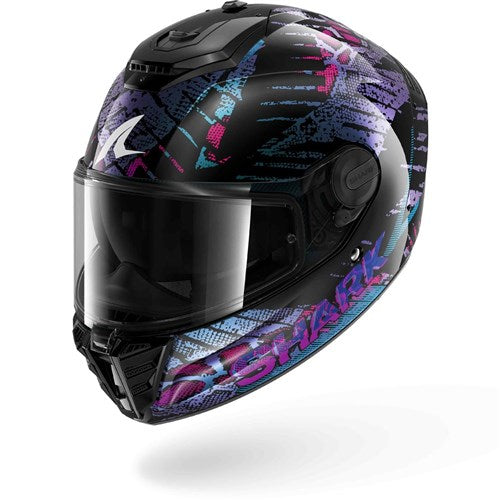 SHARK SPARTAN RS REPTAIA BLK/BLU (SM) [SPC01]