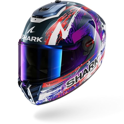 SHARK SPARTAN RS CARBON ZARCO SIGNATURE - BLU/WHT/VIO (SM)