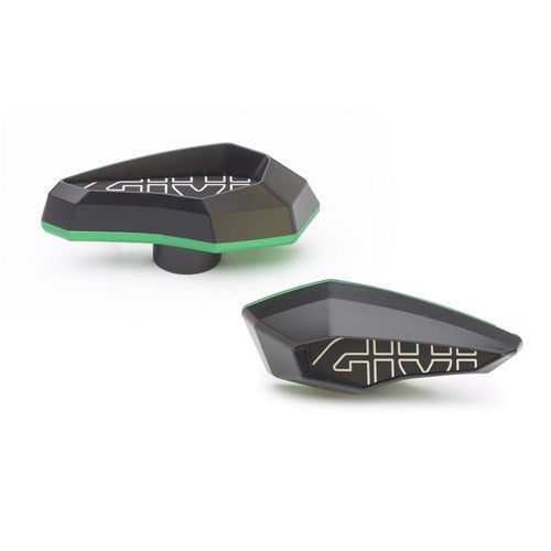 GIVI FRAME SLIDERS GREEN PAIR (NEEDS SLD_ _ _ _KIT)  [ONC01]