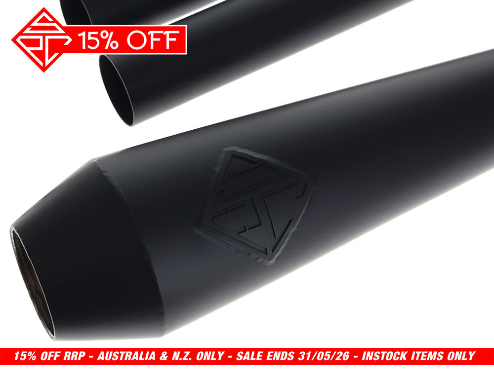 2-into-1 LaneSplitter Exhaust - Black. Fits Touring 2017up. - SP Concepts Exhaust
