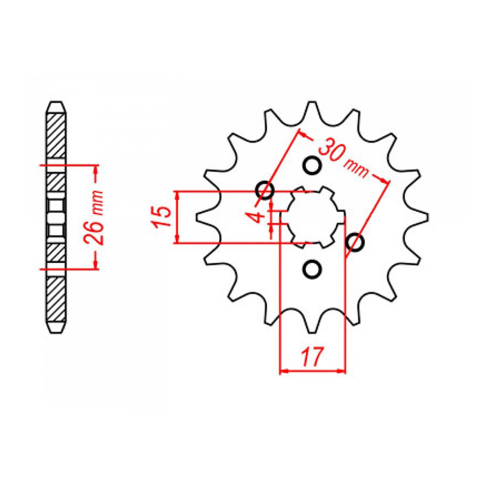 Sprocket Front MTX 252 12T #420 10-045-12 (was SPF25512)