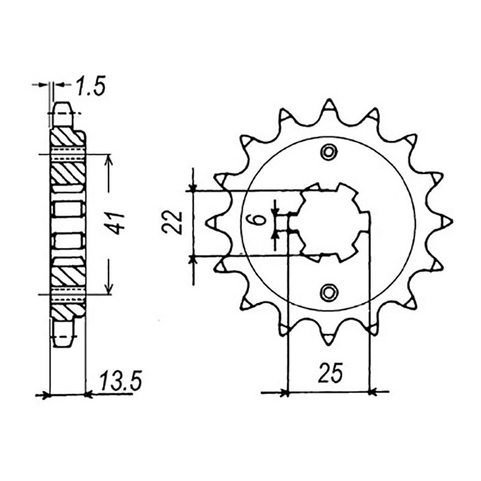 MTX 293 Steel Front Sprocket #520 (15T) (10-mm9-15)