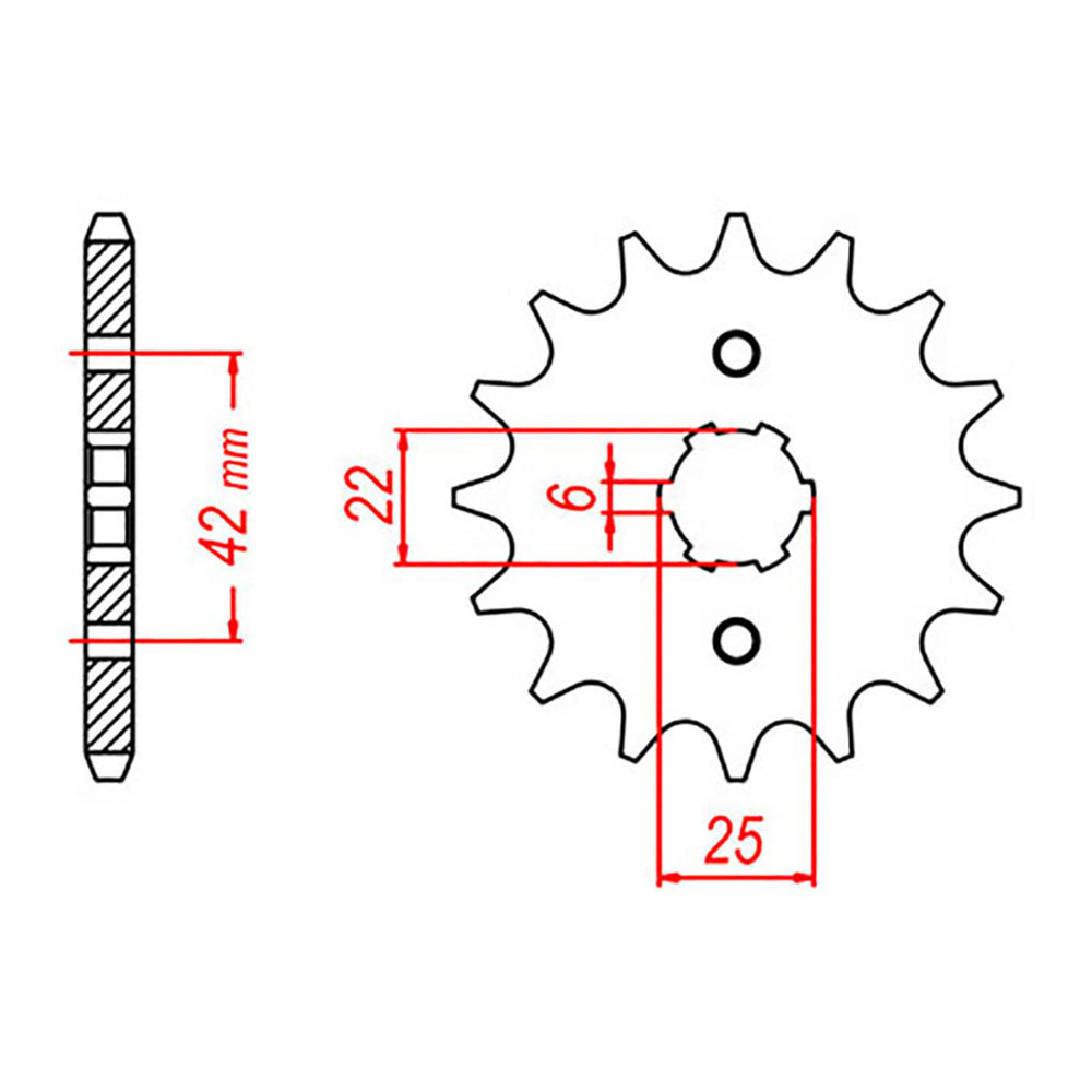 MTX 278 Steel Front Sprocket #530 (16T) (10-344-16)