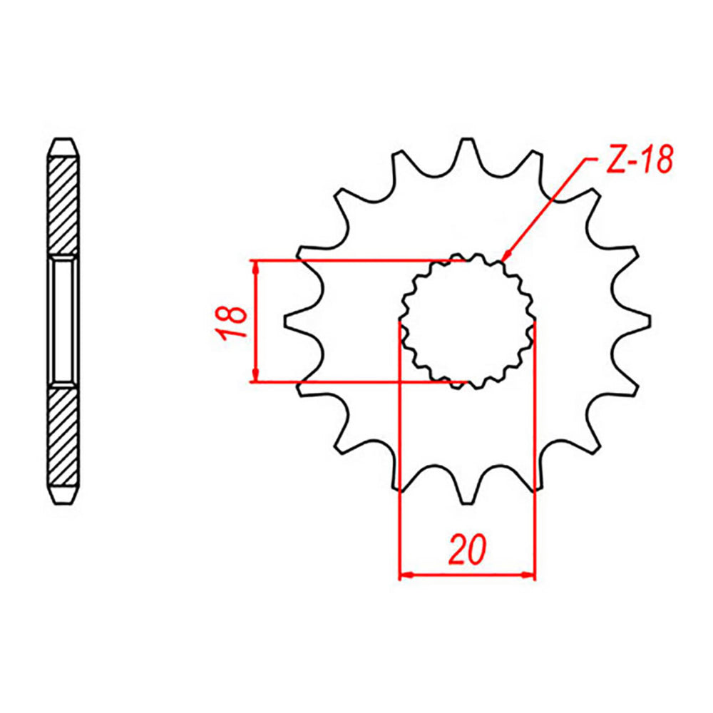 MTX 426 Steel Front Sprocket #428 (15T) (10-417-15)