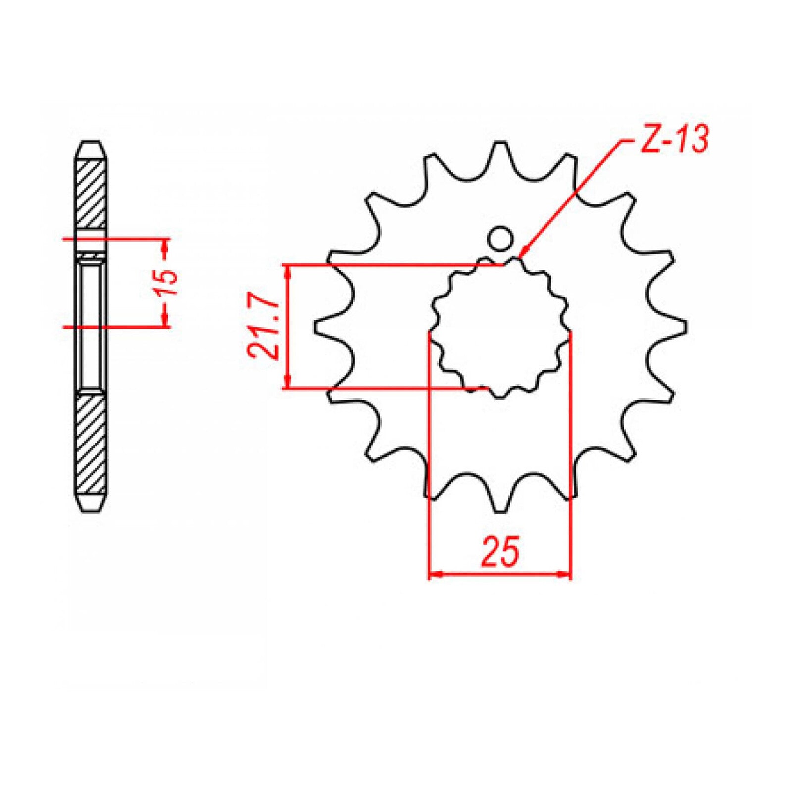 Mtx 518 Steel Front Sprocket 630 15T 10 001 15