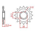 MTX 824 Steel Front Sprocket - 520 Series