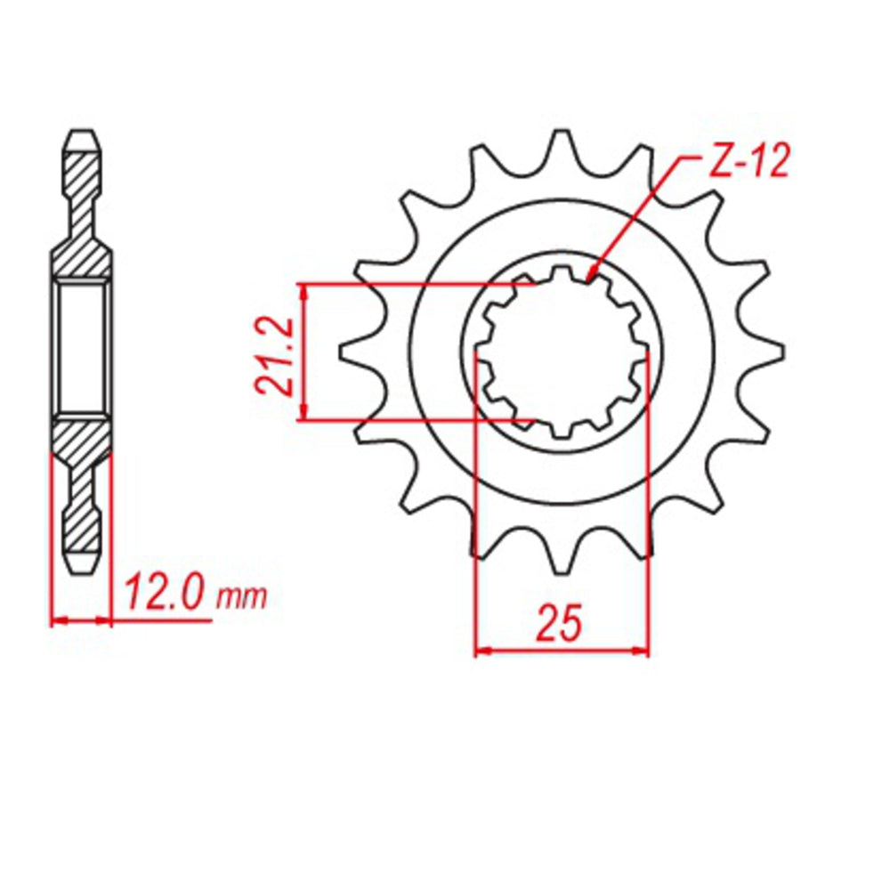 MTX 823 Hornet Lightweight Steel Front Sprocket #520 (13T) (10B-HQ6-13)