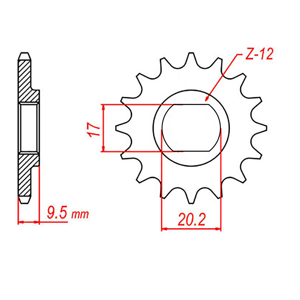 MTX KTM 50 Hornet Lightweight Steel Front Sprocket #415 (11T) (10B-KT3-11)