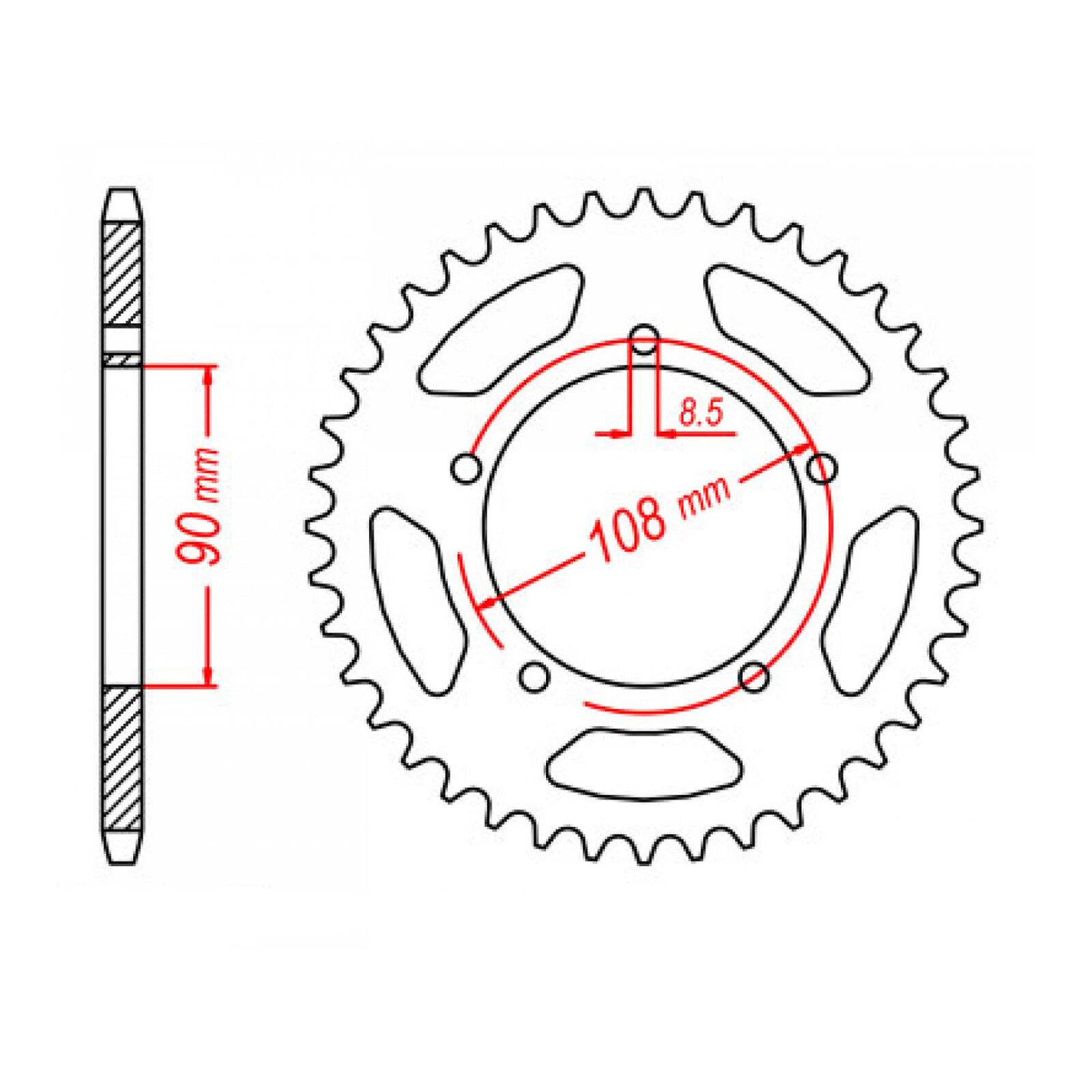 MTX Steel Rear Sprocket with Multiple Variant Values