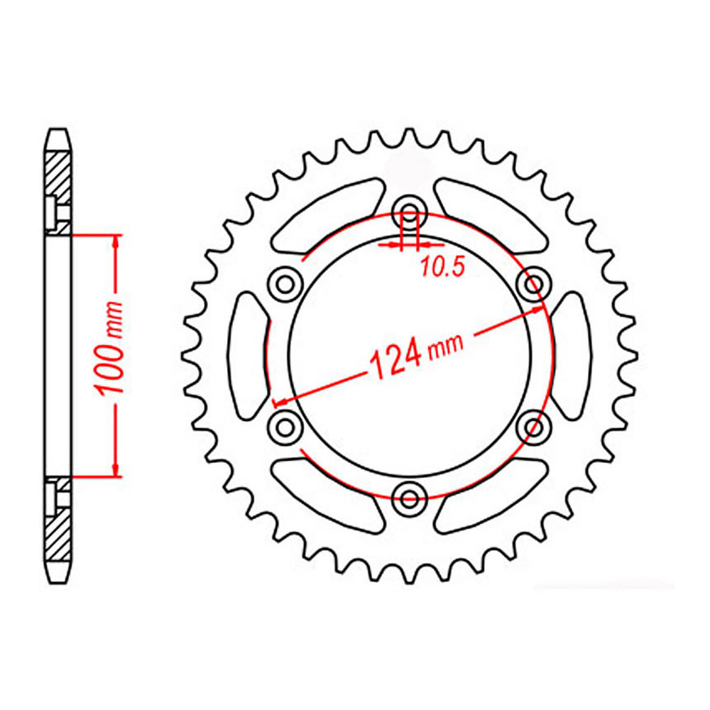 MTX 735 Steel Rear Sprocket #520 (41T) (11-735-41)