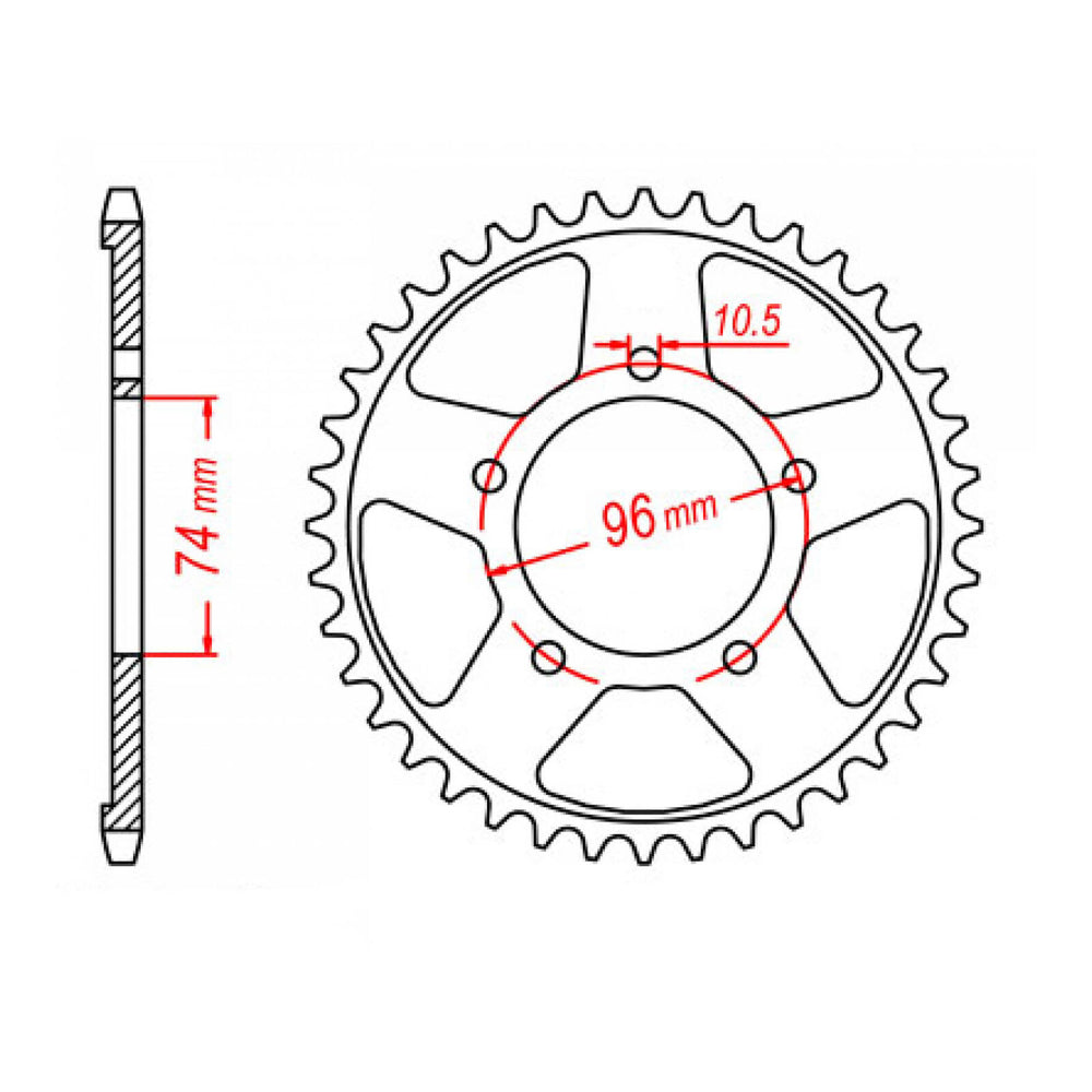 MTX 1313 Steel Rear Sprocket #525 (40T) (11-KY2-40)