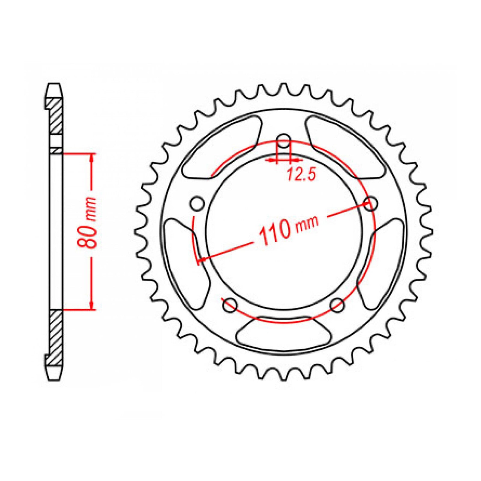 MTX 2010 Steel Rear Sprocket #530 (48T) (11-TR1-48)