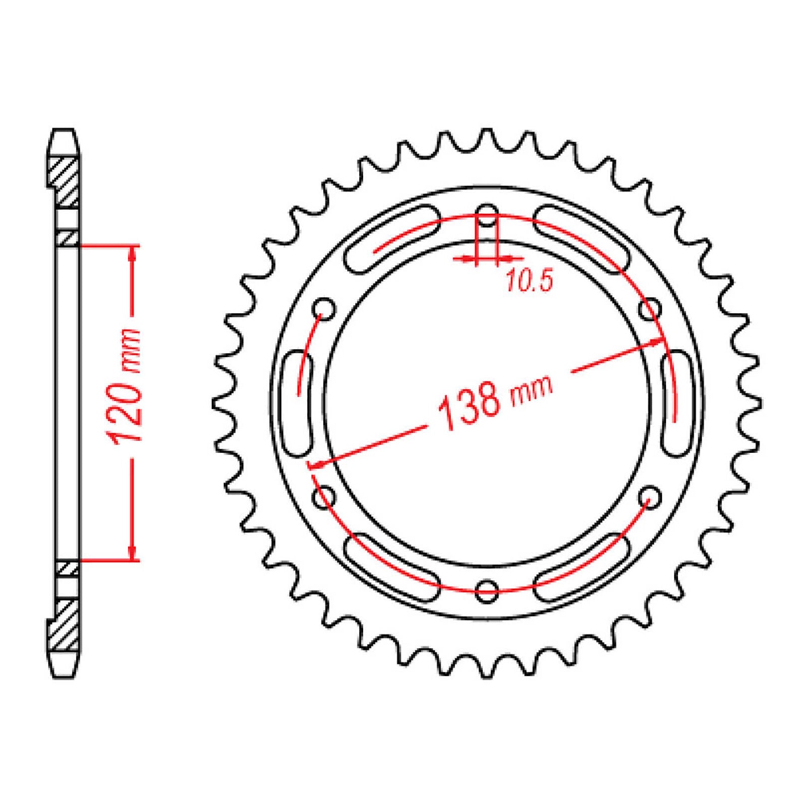 Mtx 1220 Steel Rear Sprocket 520 39T 11 Kyj 39
