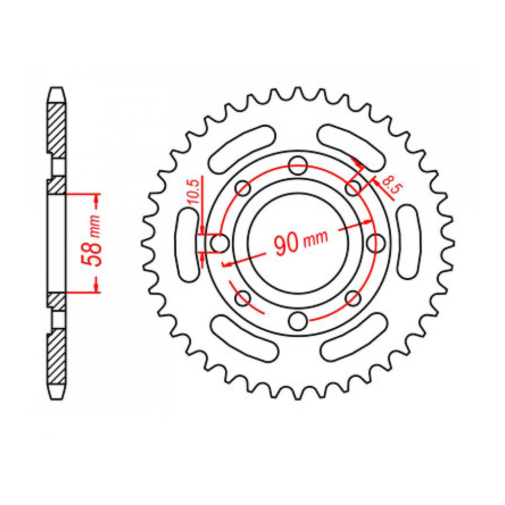 MTX 279 Steel Rear Sprocket #520 (38T) (11-KB4-38)