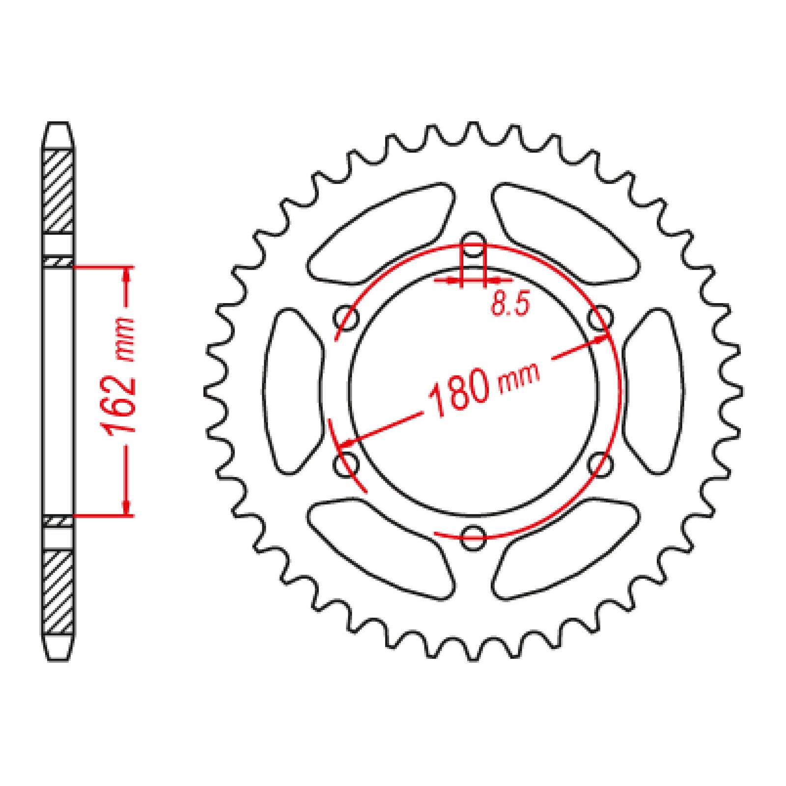 MTX 1786 Steel Rear Sprocket #520 (50T) (11-406-50)