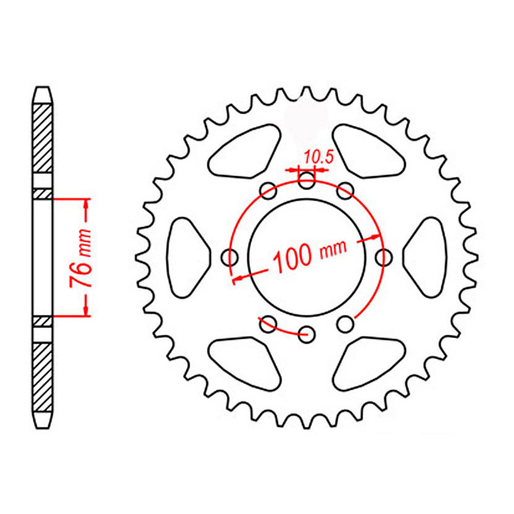 MTX 1825 Steel Rear Sprocket #520 (48T) (11-374-48)