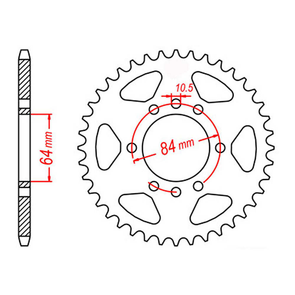 MTX 1826 Steel Rear Sprocket #520 (42T) (11-220-42)