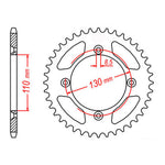 MTX Steel Rear Sprocket #420 Series
