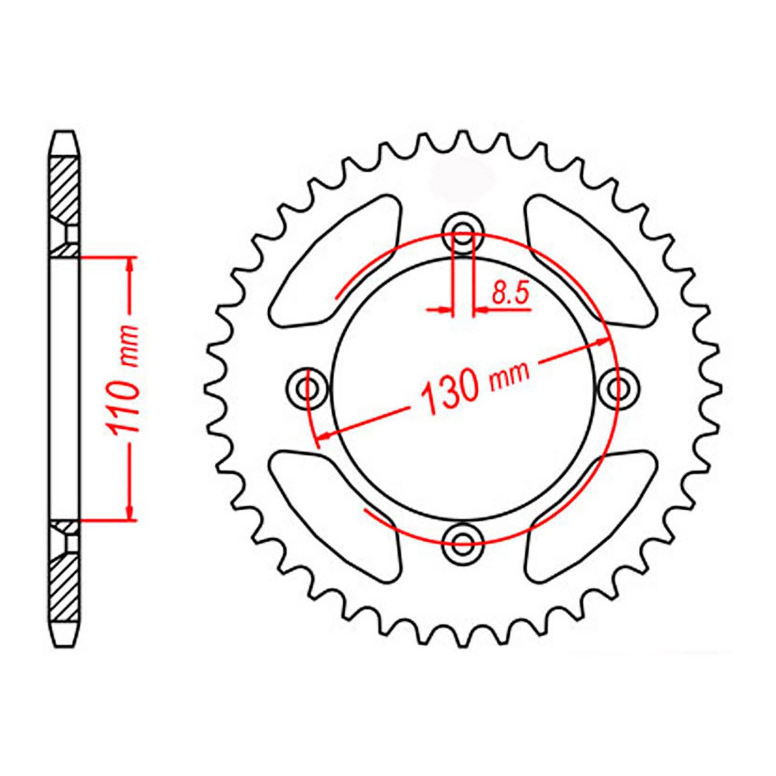 MTX Steel Rear Sprocket #420 Series
