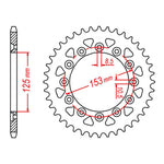 MTX 210/301 Steel Rear Sprocket #520 Series