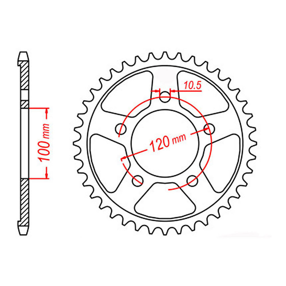 MTX 702 Steel Rear Sprocket #525 (41T) (11-702-41)