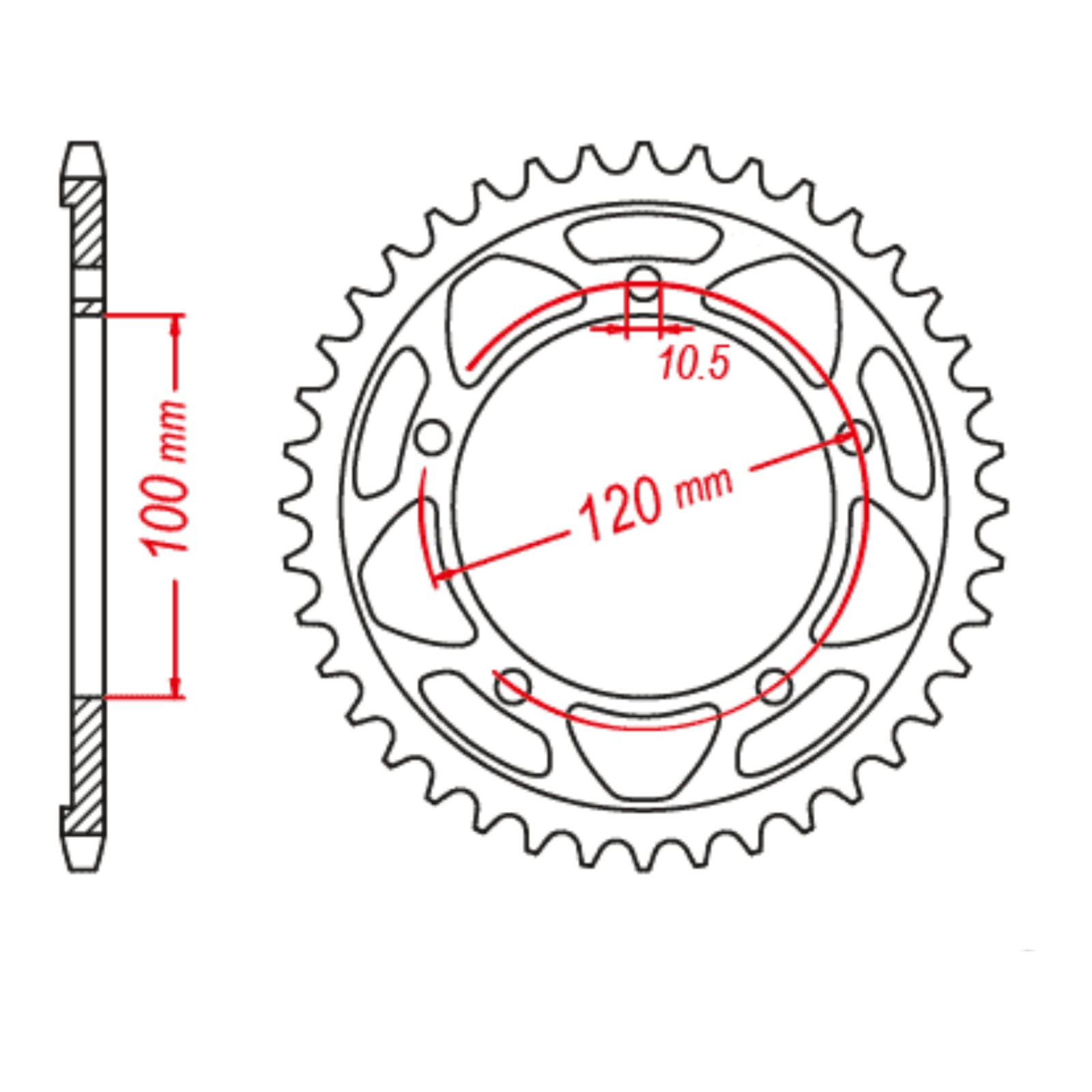 MTX 713 Steel Rear Sprocket #525 (41T) (11-713-41)