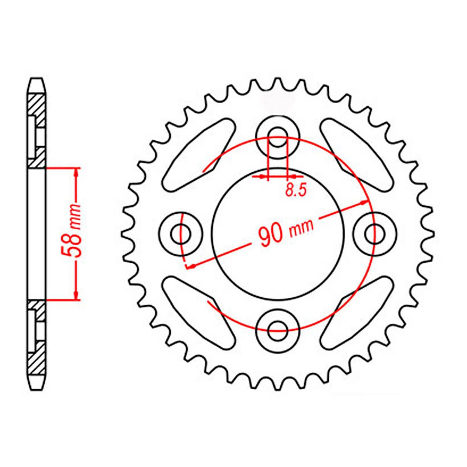MTX Steel Rear Sprocket #420 Series