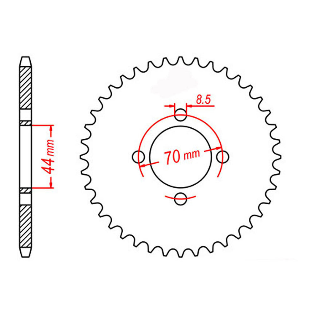 MTX 1795 Steel Rear Sprocket #520 (22T) (11-1795-22)