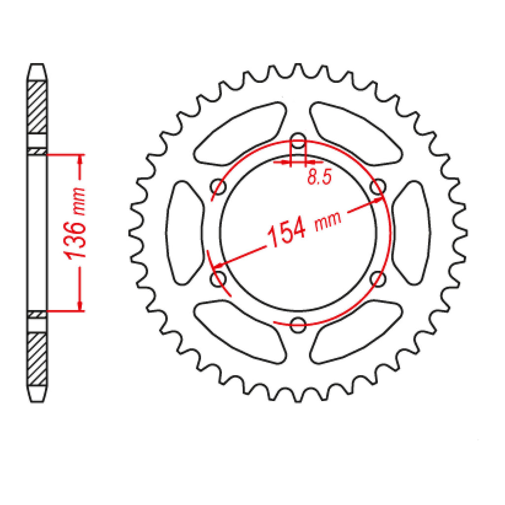 MTX Steel Rear Sprocket with Multiple Variant Values
