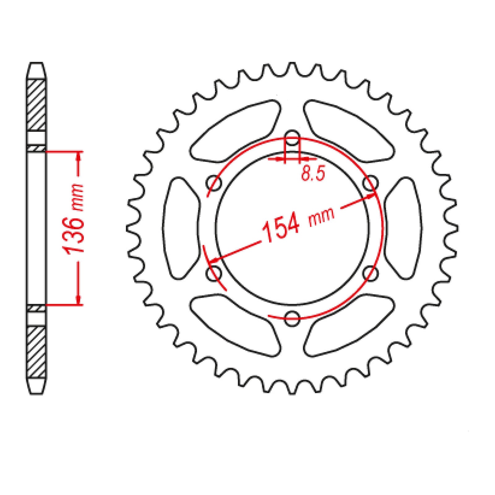 MTX Steel Rear Sprocket with Multiple Variant Values