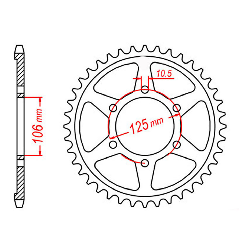 MTX 2014 Steel Rear Sprocket #525 (50T) (11-TR4-50)