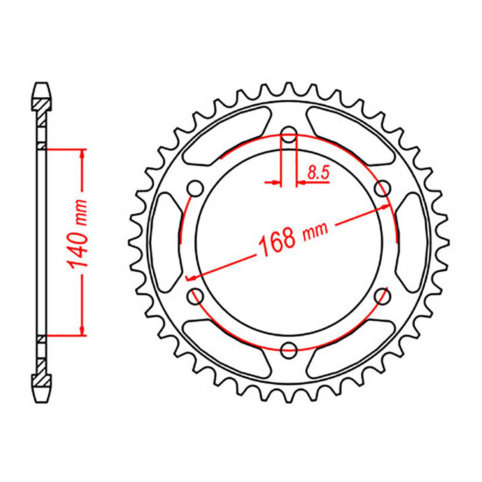 MTX Steel Rear Sprocket with Multiple Variant Values
