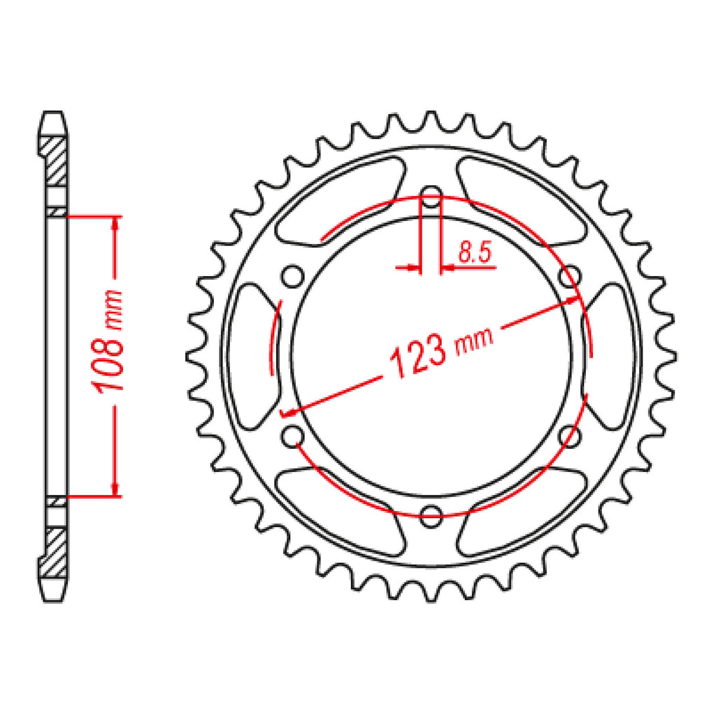 MTX Steel Rear Sprocket with Multiple Variant Values