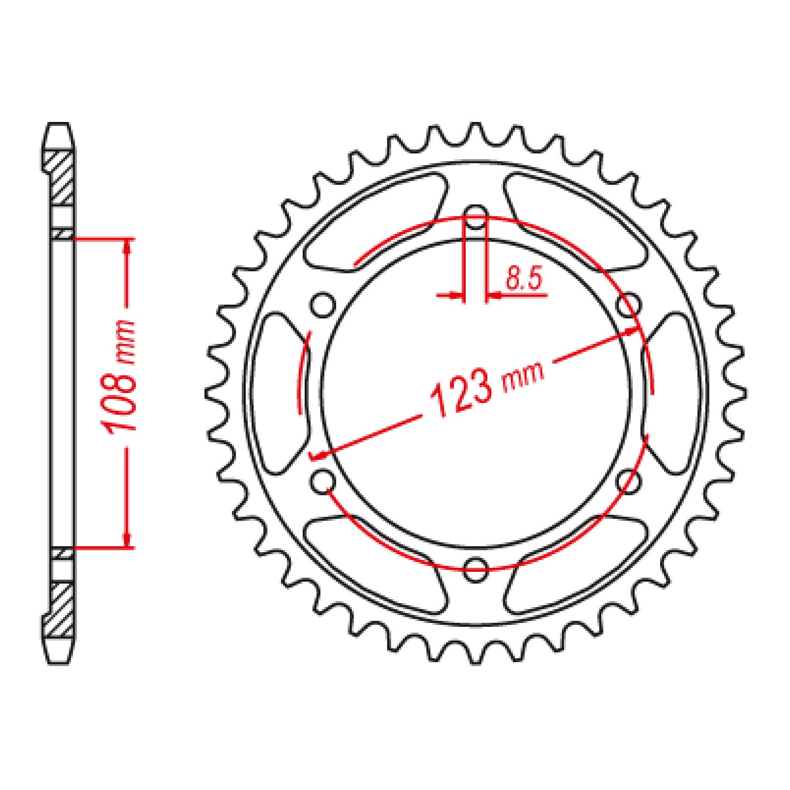 MTX Steel Rear Sprocket with Multiple Variant Values