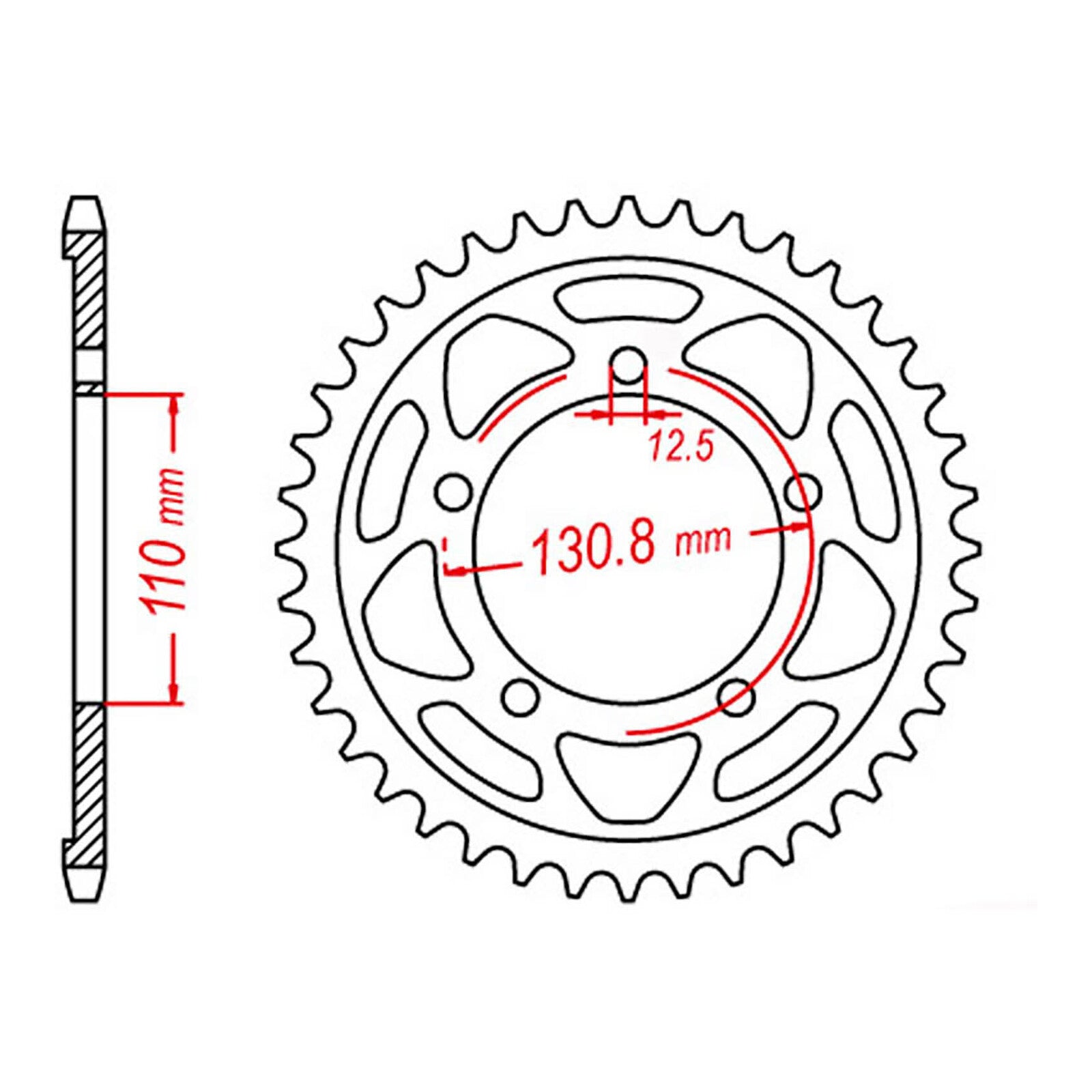 MTX Steel Rear Sprocket with Multiple Variant Values