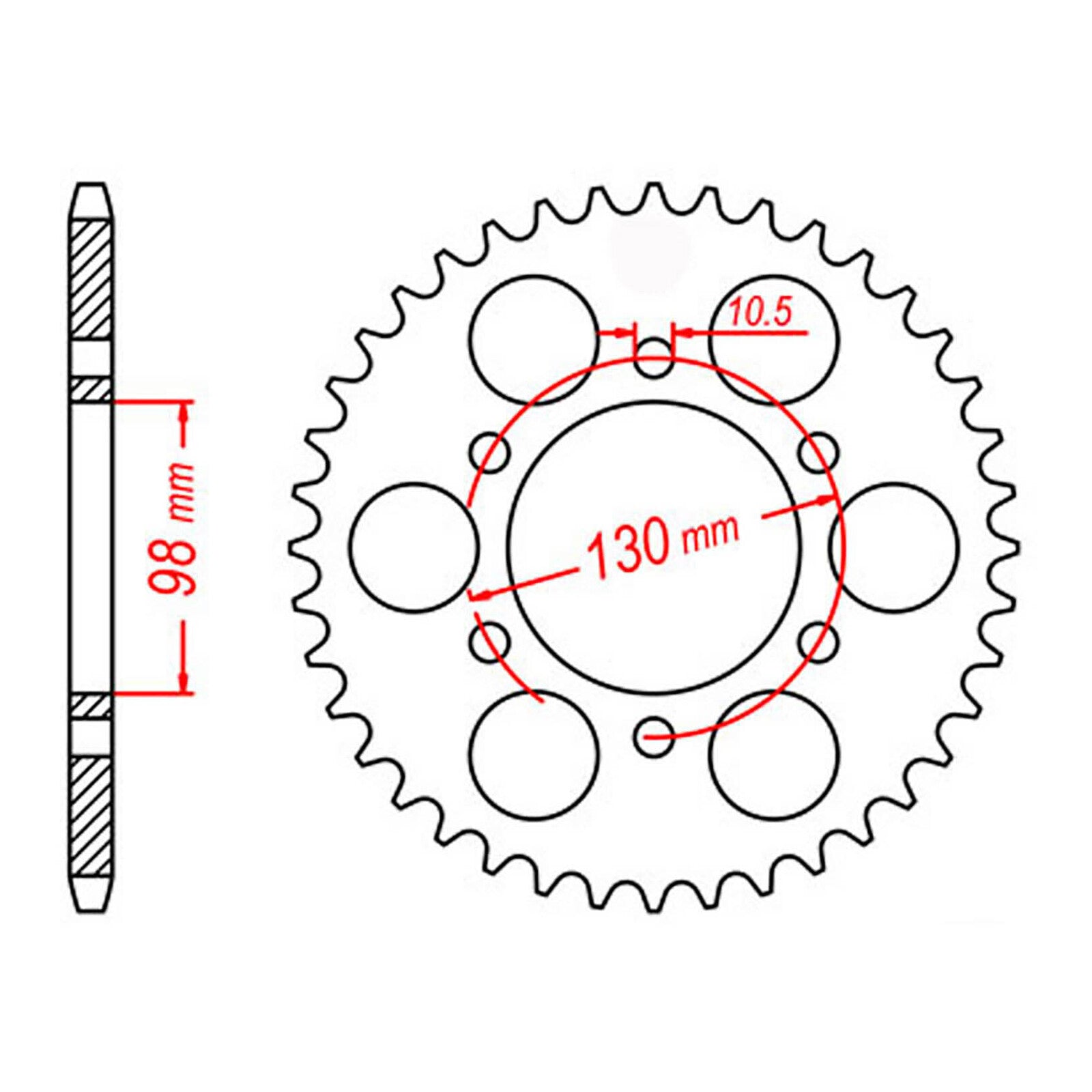 MTX 483 Steel Rear Sprocket #630 (35T) (11-118-35)