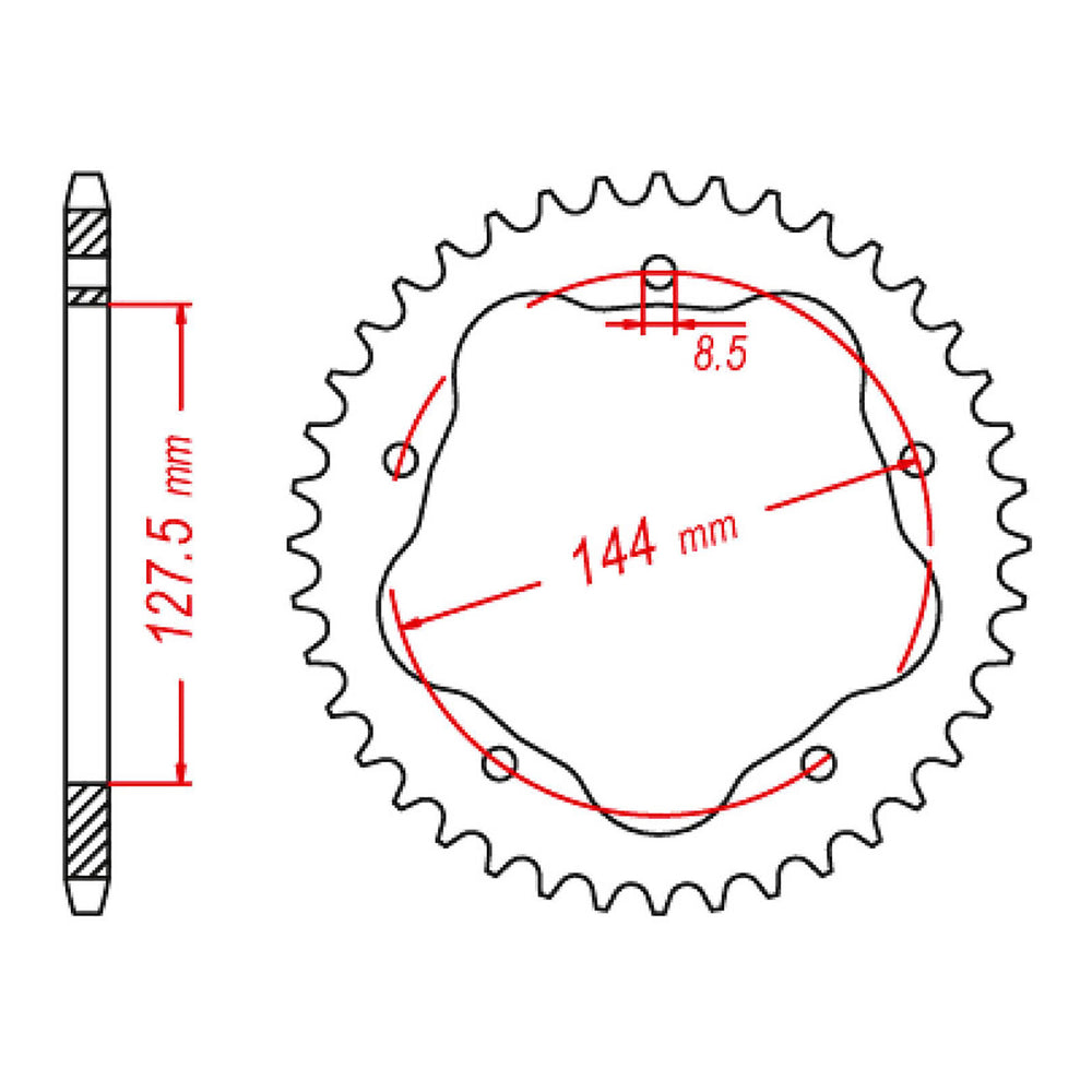MTX 751 Steel Rear Sprocket #520 (36T) (11-751-36)