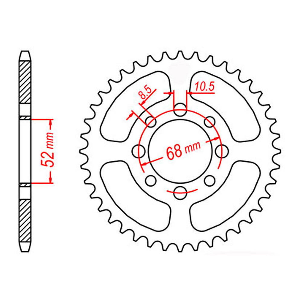 MTX 801 Steel Rear Sprocket #420 (38T) (11-463-38)