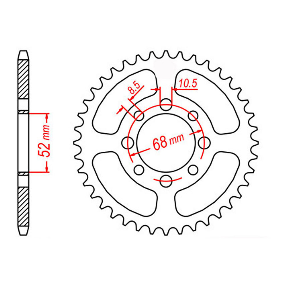 MTX 802 Steel Rear Sprocket #428 (34T) (11-464-34)