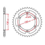 MTX 822 Hornet Lightweight Steel Rear Sprocket - 520 Series