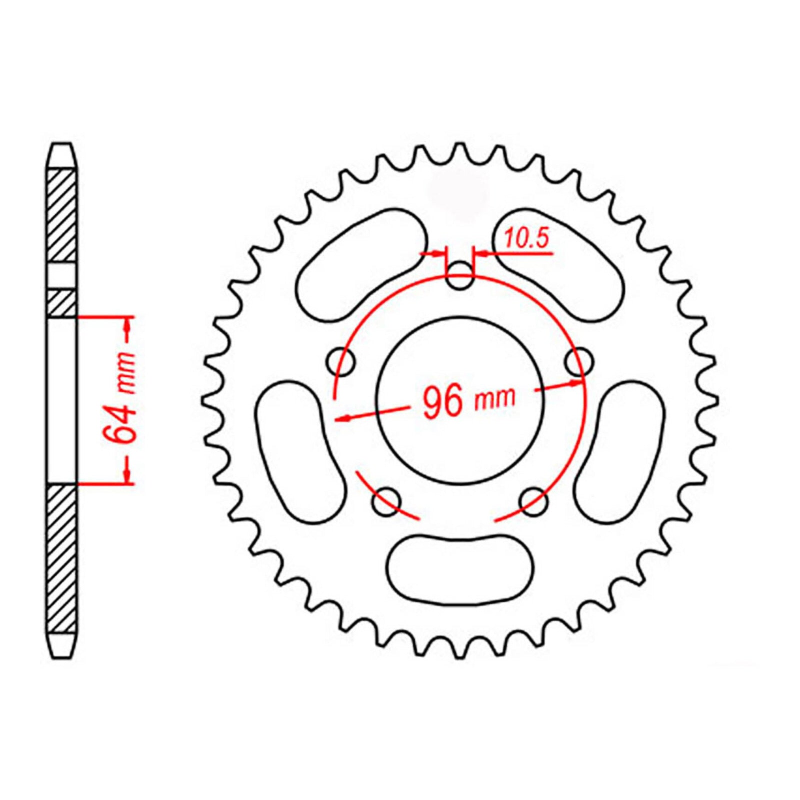 MTX CTX200 Steel Rear Sprocket #520 (50T) (11-KHA-50)