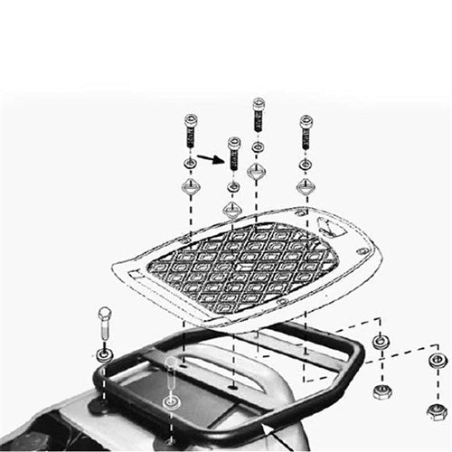 GIVI SPECIFIC MONOLOCK REAR RACK -  GILERA RUNNER 50-180  (USE WITH MONOLOCK CASE PLATE)  [ONC01]