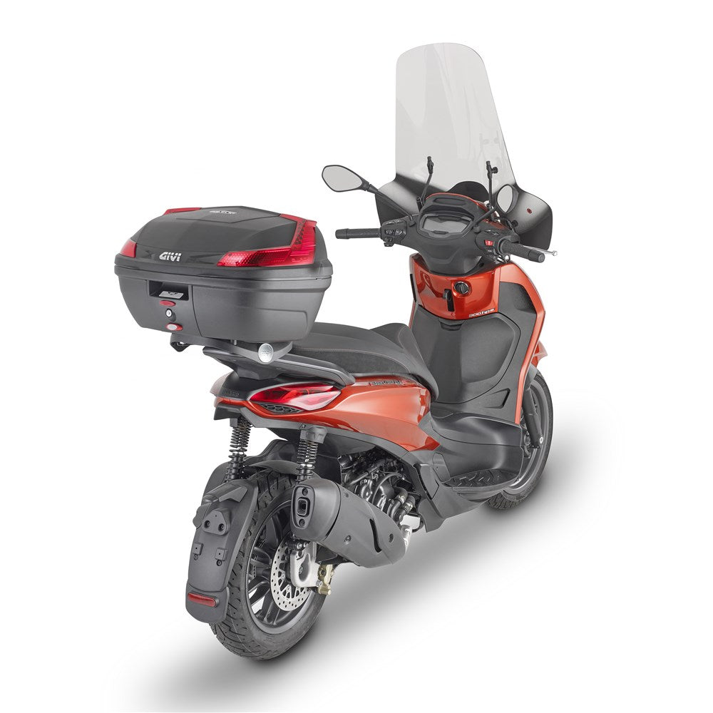 GIVI MONOLOCK SPECIFIC REAR RACK - PIAGGIO BEVERLY 300-400 HPE 2021- (NEEDS PLATE)