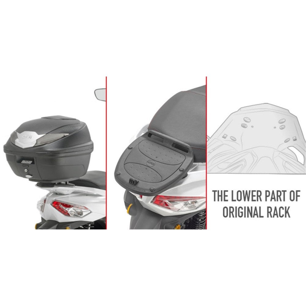 GIVI SPECIFIC MONOLOCK REAR RACK - SYM HD 300 19-21 (USE WITH MONOLOCK CASE PLATE)  [ONC01]